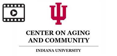 Logo for the Center on Aging and Community at Indiana University.  